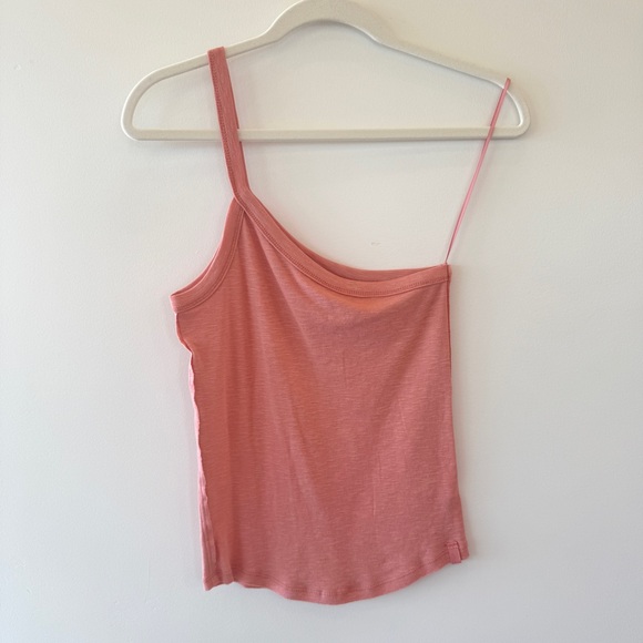 Free People One Way Or Another Pink Asymmetrical One Shoulder Tank Womens Small - Picture 5 of 8